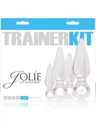 Набор анальных пробок Jolie 4х Trainer Kit – прозрачные