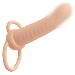 Перезаряжаемая вибронасадка «Rechargeable Ribbed Dual Penetrator» для двойного проникновения