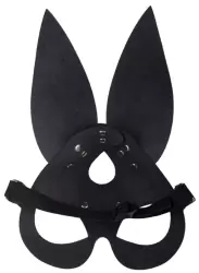 БДСМ маска «Зайка» с ушками, черная, размер OS