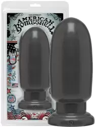 Супер толстый анальный стимулятор Bombshell Shellshock Large – серый