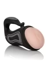 Вибромастурбатор Optimum Power Grip-N-Stroke  со сменными вставками - черный