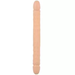 Двухсторонний фаллоимитатор Veined Double Header 18 – телесный