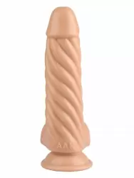 Рельефный фаллоимитатор 21 см, телесный
