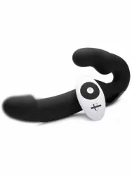 Анатомический страпон Urge, безремневой, с пультом Д/У, 24 см, черный