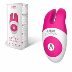 Миниатюрный вибратор-кролик с ушками и массажной точкой The Rabbit Company The Lay-On Rabbit – розовый