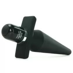 Анальная пробка Delicious Fullness Vibrating Butt Plug с вибрацией – черная	