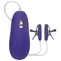 Вибрирующие зажимы на соски Heated Nipple Teasers нагревающиеся  – фиолетовый