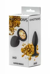 Анальная пробка Emotions Cutie Small Black  golden crystall 4011-07Lola