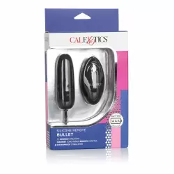 Вибропуля с дистанционным управлением Calexotics Silicone Remote Bullet – чёрный