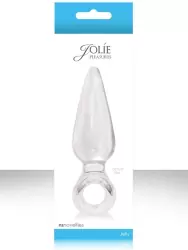 Анальная пробка средняя с кольцом Jolie Pleasures - Clear