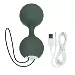 Перезаряжаемые вагинальные шарики Embrace Love Balls  – серый