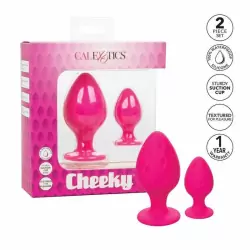 Набор из двух анальных пробок CHEEKY  — розовый