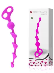 Анальная цепочка Beeds из лепестков со стимулирующим шариком – розовый