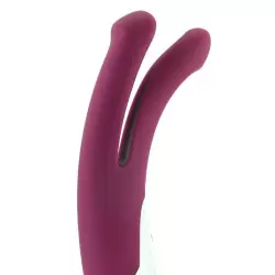Вибромассажер Bon Aparte для двойного проникновения – виноградный 