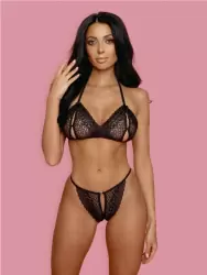 Комплект эротического белья Malaga Amor El черный (S/L)