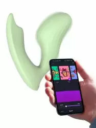 Интерактивный вибратор Magic Motion Umi, 9,5 см, силикон, зеленый