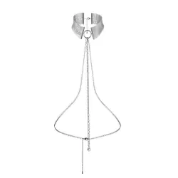 Ошейник из металлической сетки Metallic Mesh Collar – серебристый