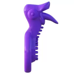 Эрекционное кольцо на пенис и мошонку Lovely Licks Couples Ring с вибрацией – фиолетовый