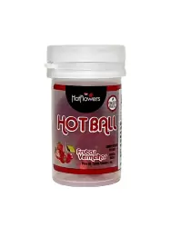 Лубрикант в виде двух шариков Hot Flowers Aromatic Hot Ball, масляная основа, красные ягоды, 6 грамм