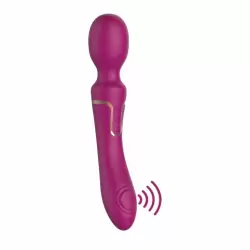 Двусторонний вибратор Anasteisha AN Pollen, 21 см, 20 режимов, с пульсацией, вишневый