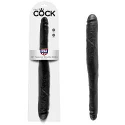 Фаллоимитатор двухголовый 16 Tapered Double Dildo конический – черный