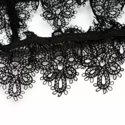 Черная подвязка из кружева ручной работы Dolce Piccante Delicati pizza - S/M