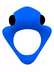 Эрекционное виброкольцо Wooomy Tribe, диаметр 3,18 см, силикон, синий