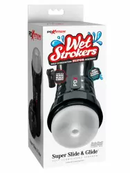 Мастурбатор Pipedream Wet Strokers, Super Slide & Glide, самосмазывающийся,  21 см, ТПР