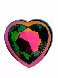 Анальная пробка с кристаллом в форме сердца, размер L, Kanikule