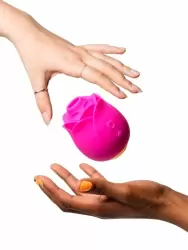 Бесконтактный стимулятор клитора Romp Suction Rose, 7,6 см, в форме розы, розовый
