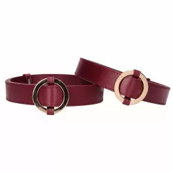 Элегантные оковы Ouch Ouch! - Thigh Cuffs - Burgundy, 110 см, красный