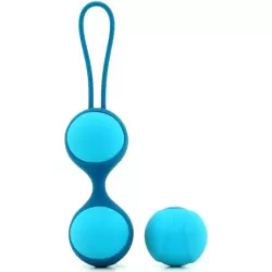 Набор из 3-х вагинальных шариков разного веса Stella II - Blue