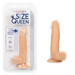 Реалистичный фаллоимитатор SIZE QUEEN, 15.2 см, ТПЕ, светло-телесный