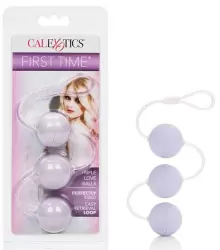 Три вагинальных шарика First Time Triple Lovers на гибкой сцепке – фиолетовый