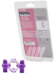 Эрекционное кольцо Duovibrus III с двумя вибростимуляторами - Purple