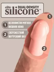 Реалистичный фаллоимитатор Pipedream King Cock Elite, с пультом Д/У, 7 режимов, 22,9 см