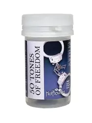 Лубрикант в виде двух шариков Hot Flowers 50 Tons Liberdade с охлаждающе-разогревающим эффектом, масляная основа, 6 грамм