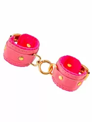 Миниатюрные наручники Pecado BDSM «МИНИ», двуслойные, натуральная кожа, розовые