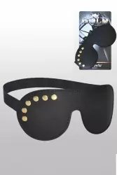 Строгая кожаная маска Sitabella Gold Collection – черный с золотым