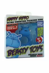 Эрекционное кольцо с вибрацией Happy Hippo Vibrating Cock Ring