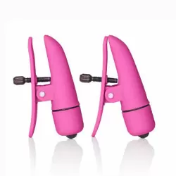 Виброзажимы на соски Calexotics Nipple Play Nipplettes - розовые