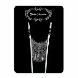 Белые кружевные трусики ручной работы Dolce Piccante Сiglia с доступом - S