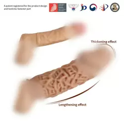 Насадка на фаллос с рельефными складочками размер M, Cock Sleeves