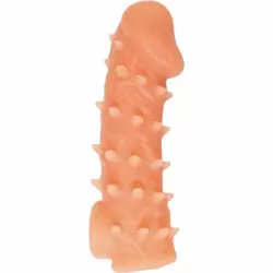 Реалистичная насадка на пенис с бугорками «Cock sleeve» (большая), Kokos