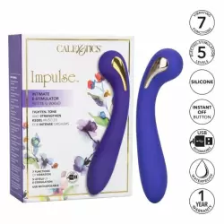 Изогнутый вибратор Impulse Estim Petite G Wand, 7 режимов, 19 см, силикон, синий