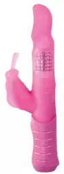Вибратор двойного действия с ротацией Smile Fancy Pearl - розовый