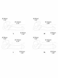 Анатомический страпон Strap-On-Me Multi Orgasm с 3 моторами, безремневой, размер L, фуксия