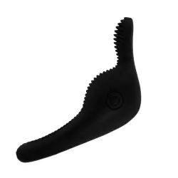 Эрекционное виброкольцо Thimble со стимулятором клитора – черный