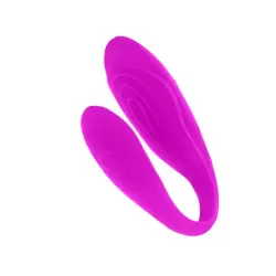 Перезаряжаемый вибромассажер для двоих Indulgence с режимом пространственного управления – розовый