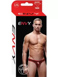 Блестящие красные тонги, трусы мужские - L/XL